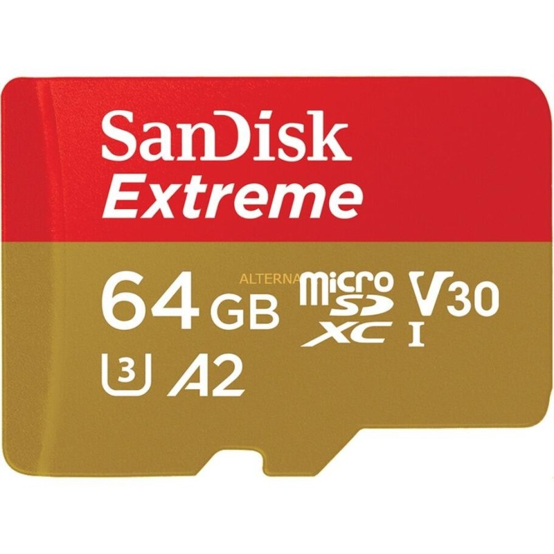 SanDisk Extreme 64 GB MicroSDXC UHS-I Classe 10 SanDisk Extreme - Fl