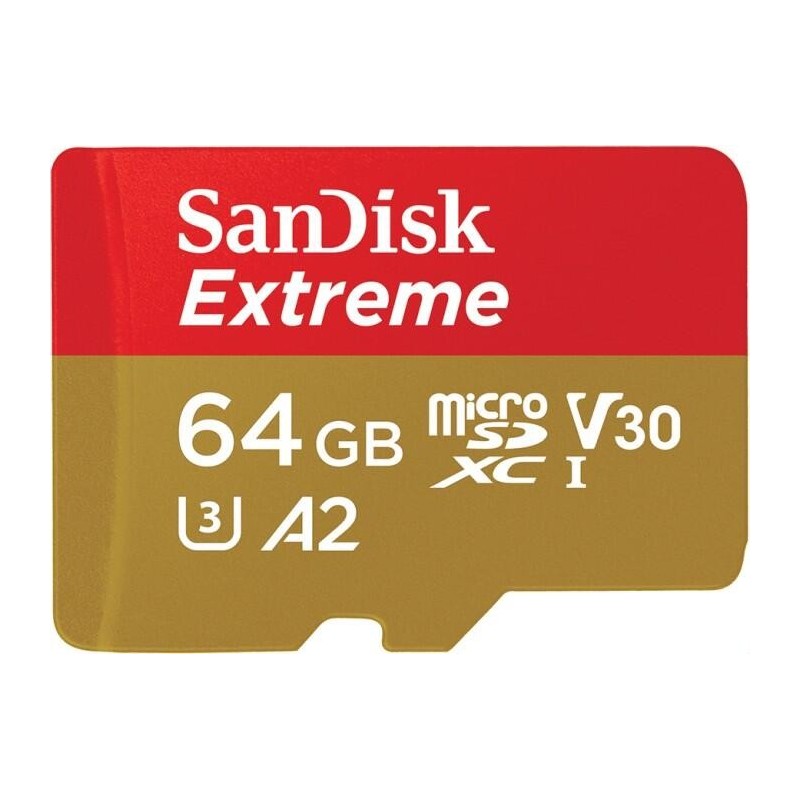 SanDisk Extreme 64 GB MicroSDXC UHS-I Classe 10 SanDisk Extreme - Fl