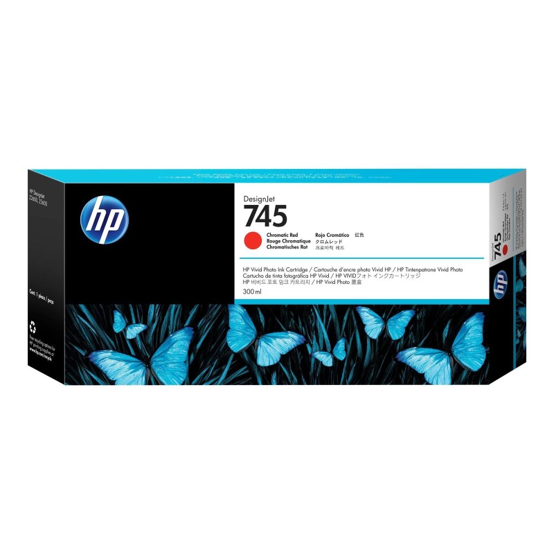 HP 745 INK CARTR CHROMA RED 300ML