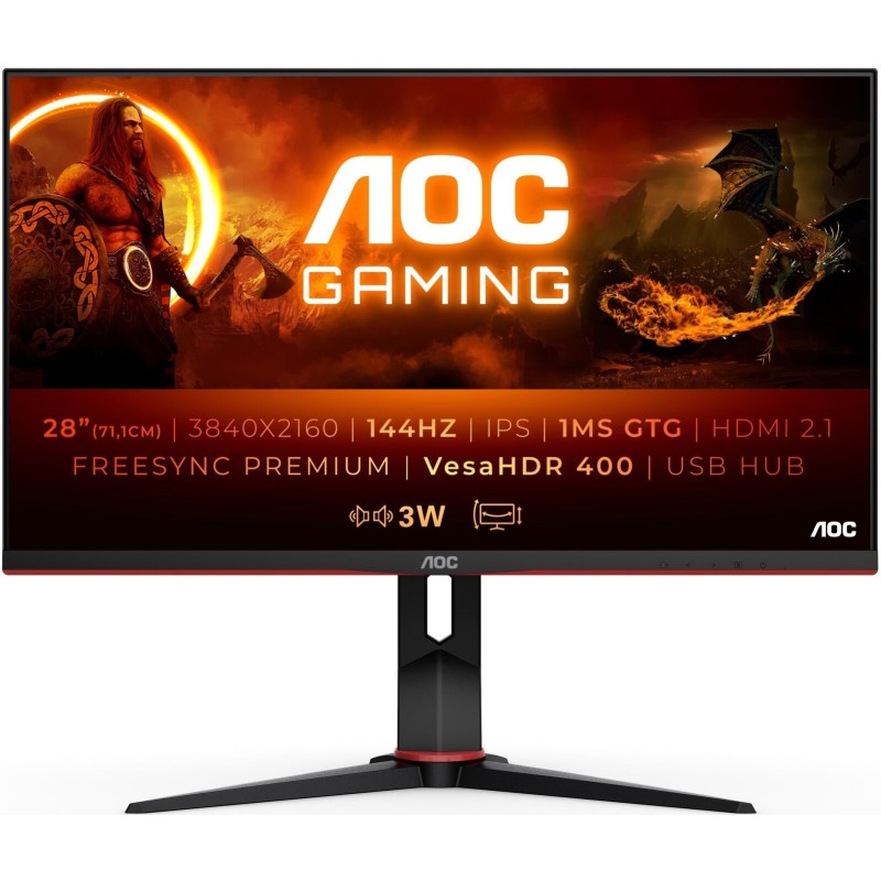 AOC G2 U28G2XU2/BK LED display 711 cm 28 3840 x 2160 Pixel 4K Ultr