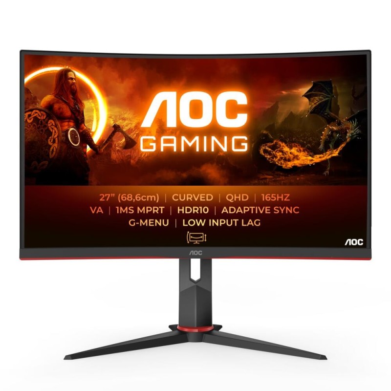 AOC Gaming CQ27G2S/BK - LED monitor - gaming - curved - 27 - 2560 x 1