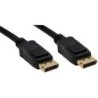 Displayport in linea Kabel 10 m contatti dorati nero