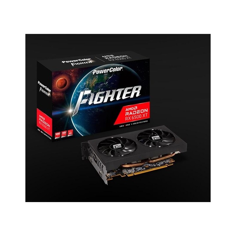 PowerColor Fighter AMD Radeon RX 6500 XT scheda grafica 4 GB AXRX