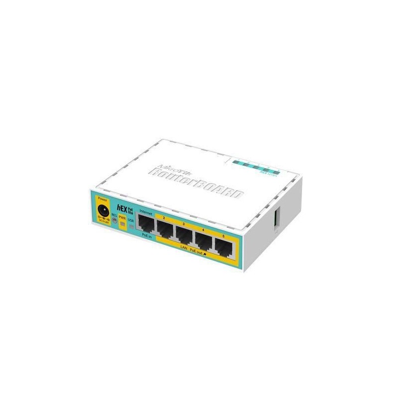 ROUTER MIKROTIK hEX PoE lite with 650MHz CPU64MB RAM5xLAN four wit