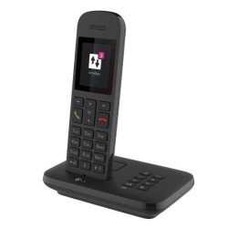 Telefono fisso di Telekom Sinus A12 con base e dal nero per connessi