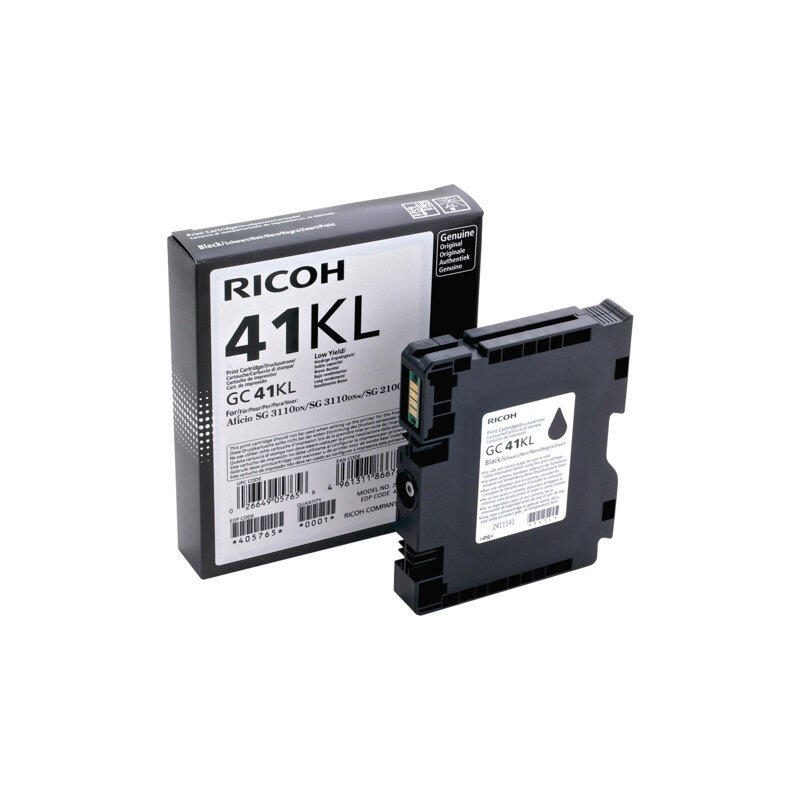 INK CARTRIDGE RICOH BLACK 405765 RHGC41LK GC-41LK 600pg