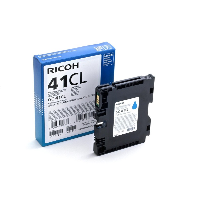 INK CARTRIDGE RICOH CYANO 405766 RHGC41LC GC-41LC 600pg