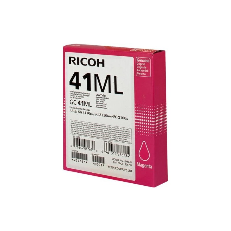 INK CARTRIDGE RICOH MAGENTA 405767 RHGC41LM GC-41LM 600pg