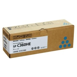 TONER CARTRIDGE RICOH CYANO 408185 SP-C360HE 5k