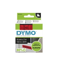 DYMO D1 - Standard Etichette - Nero su rosso - 12mm x 7m Dymo 45017