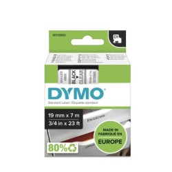 DYMO D1 - Standard Etichette - Nero su trasparente - 19mm x 7m Dymo