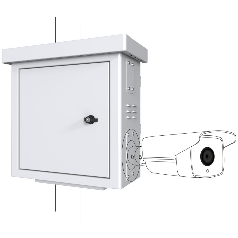 Lanview RCCTV001 rack 0U Bianco (Mini Radius Pole Mounted - CCTV Cabi