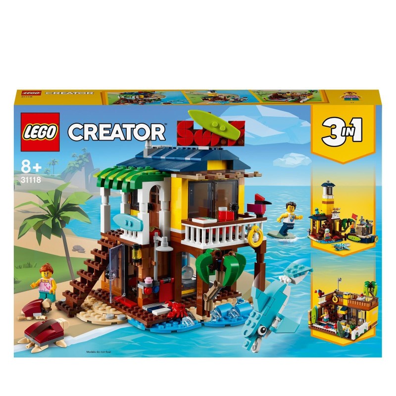 LEGO Creator - La casa sulla spiaggia del surfista 3 in 1 31118