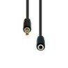 Mini-Jack 4-Pin Slim Extension Cable Black 05M