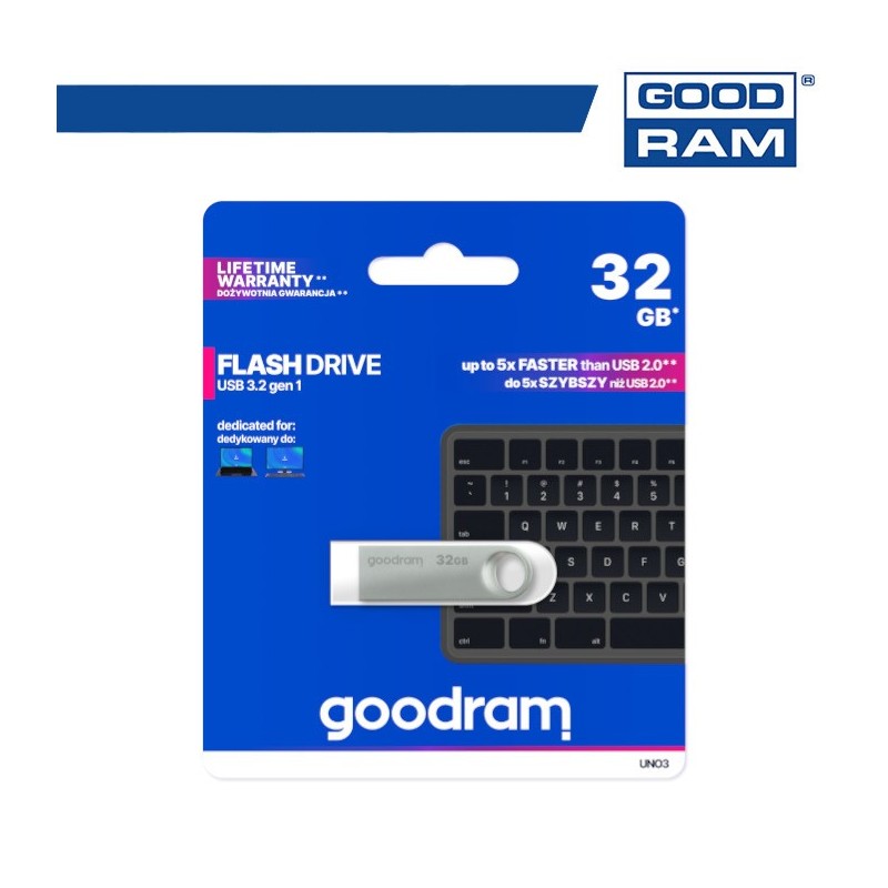 Pendrive GoodRAM 32GB UNO3 USB 3.2 - retail blister