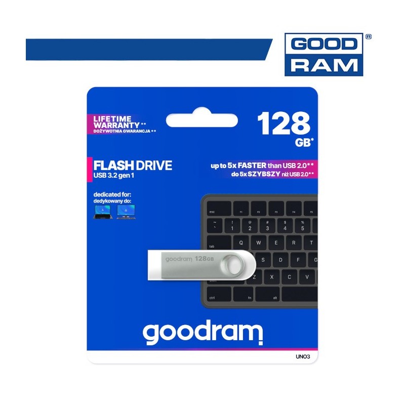 Pendrive GoodRAM 128GB UNO3 USB 3.2 - retail blister