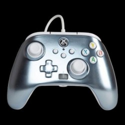 Controller cablato migliorato PowerA per Xbox Series XS Metallic Ice