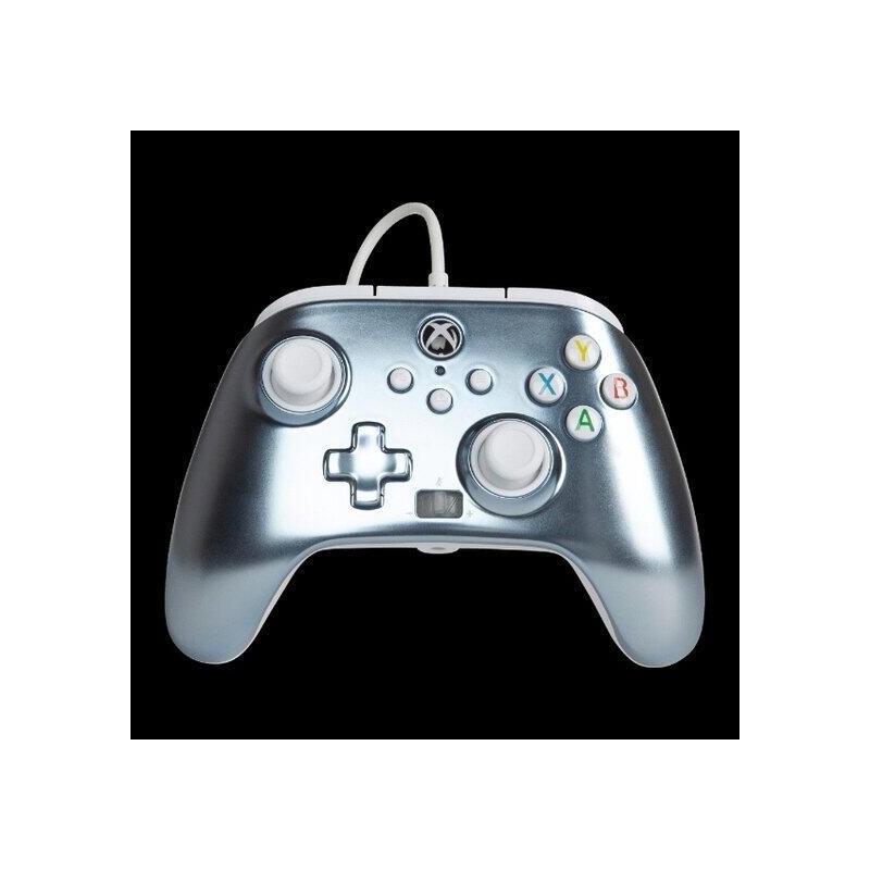 Controller cablato migliorato PowerA per Xbox Series XS Metallic Ice