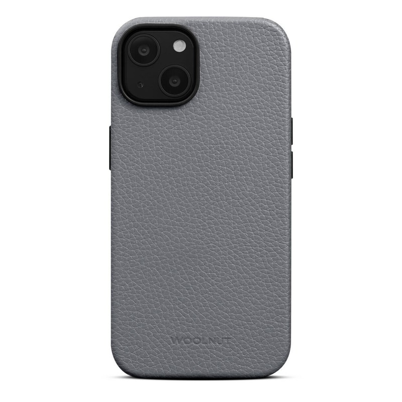 Custodia in pelle Woolnut per iPhone 14 grigia