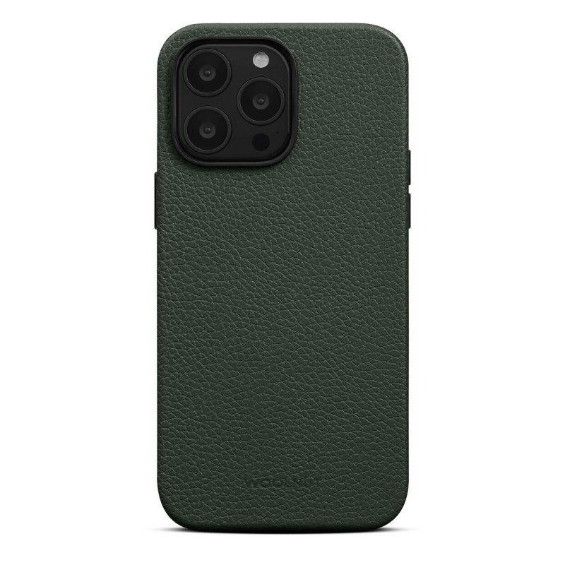 Custodia in pelle Woolnut per iPhone 14 Pro Max verde