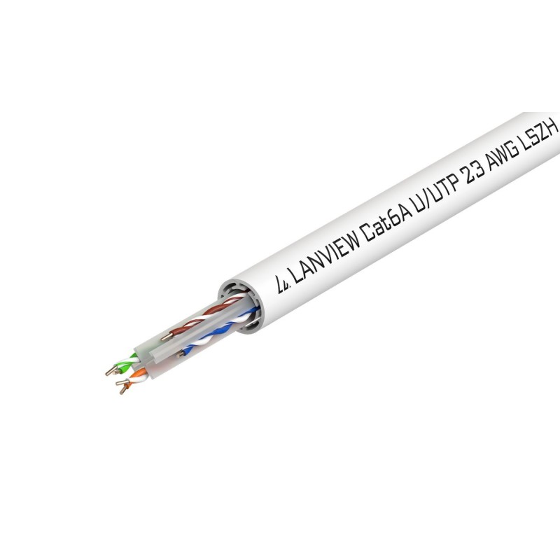 Lanview LVN122182 cavo di rete Bianco 500 m Cat6a U/UTP UTP Cat6a