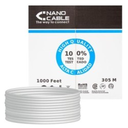 Nanocable 10200504 cavo di rete Grigio 305 m Cat6e U/UTP UTP