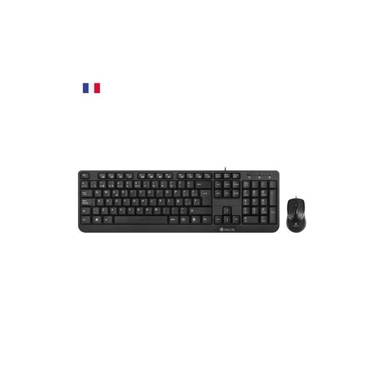 NGS Cocoa Kit AZERTY FR tastiera Mouse incluso USB Francese Nero