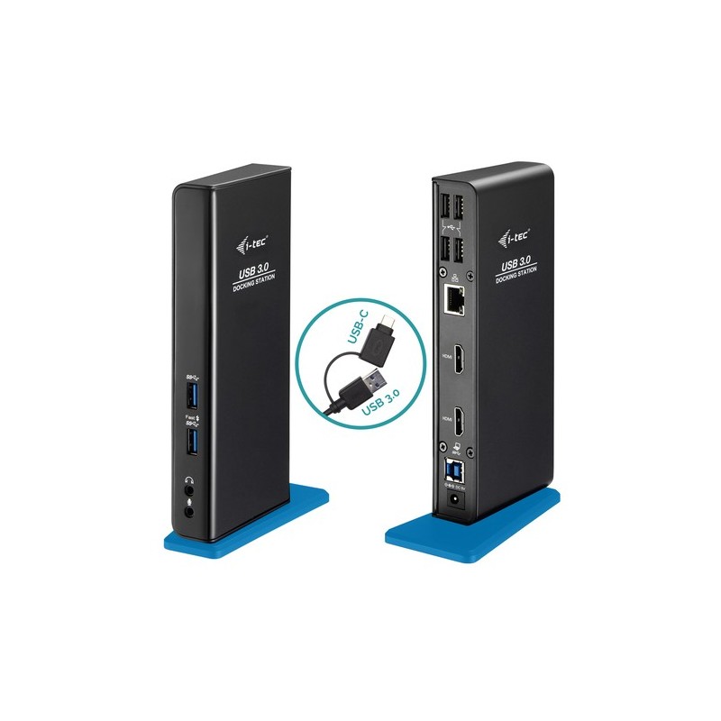 i-tec U3DUALHDMIDOCKUK replicatore di porte e docking station per not