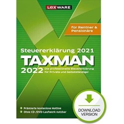 Lexware Taxman 2022 per i pensionati e i pensionati ESD Download