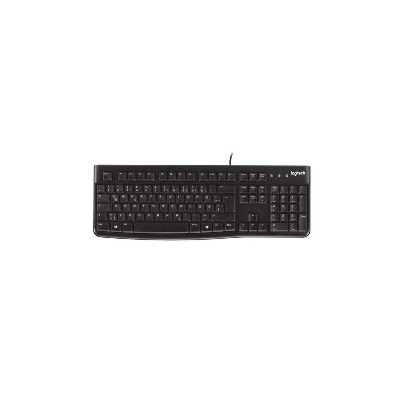 Logitech K120 tastiera USB Inglese Nero