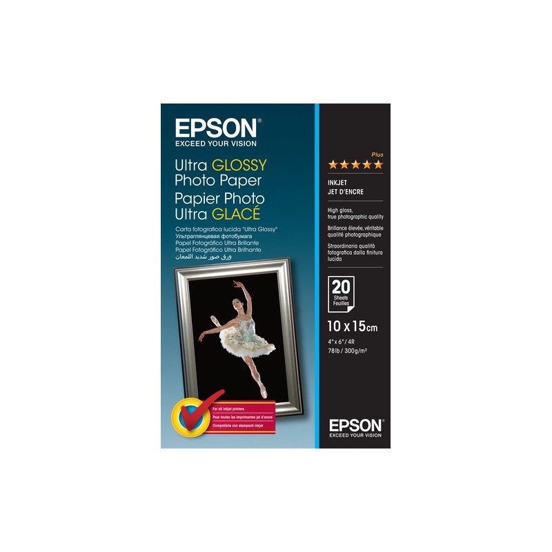 Epson Ultra Glossy Photo Paper - 10x15cm - 20 Fogli