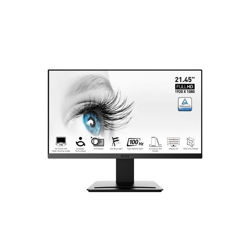 MSI MONITOR 21,5 LED VA 16:9 FHD 1MS 250 CDM, INCLINABILE, VESA 75X75