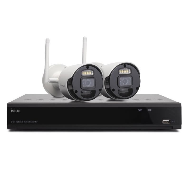 KIT SISTEMA DI SORVEGLIANZA NVR 8 CANALI + 2 TELECAMERE (ISW-K1N8BF2M