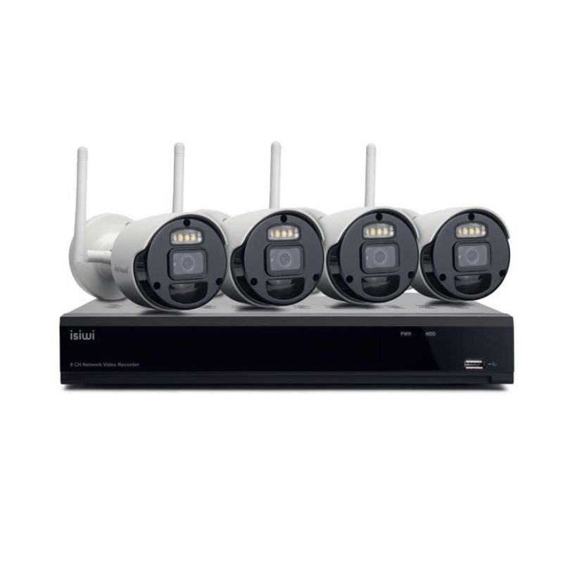 KIT SISTEMA DI SORVEGLIANZA NVR 8 CANALI + 4 TELECAMERE IP 1080P - WI