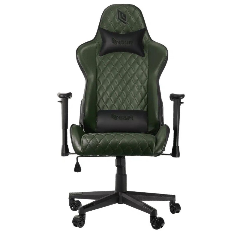 SEDIA GAMING NOUA KUI PLUS K7 VERDE MILITARE BRACCIOLI 2D E SCHIENALE