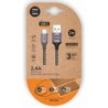 TechOneTech Cable USB-A Macho a USB-C Macho 2m - Recubierto de Nylon 