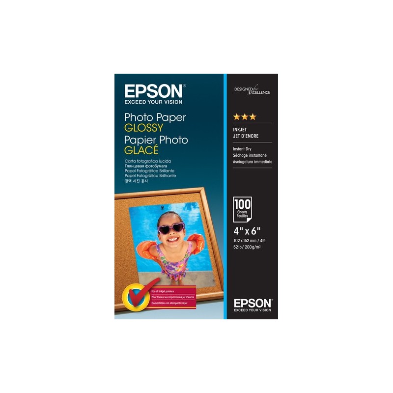 Epson Photo Paper Glossy - 10x15cm - 100 Fogli