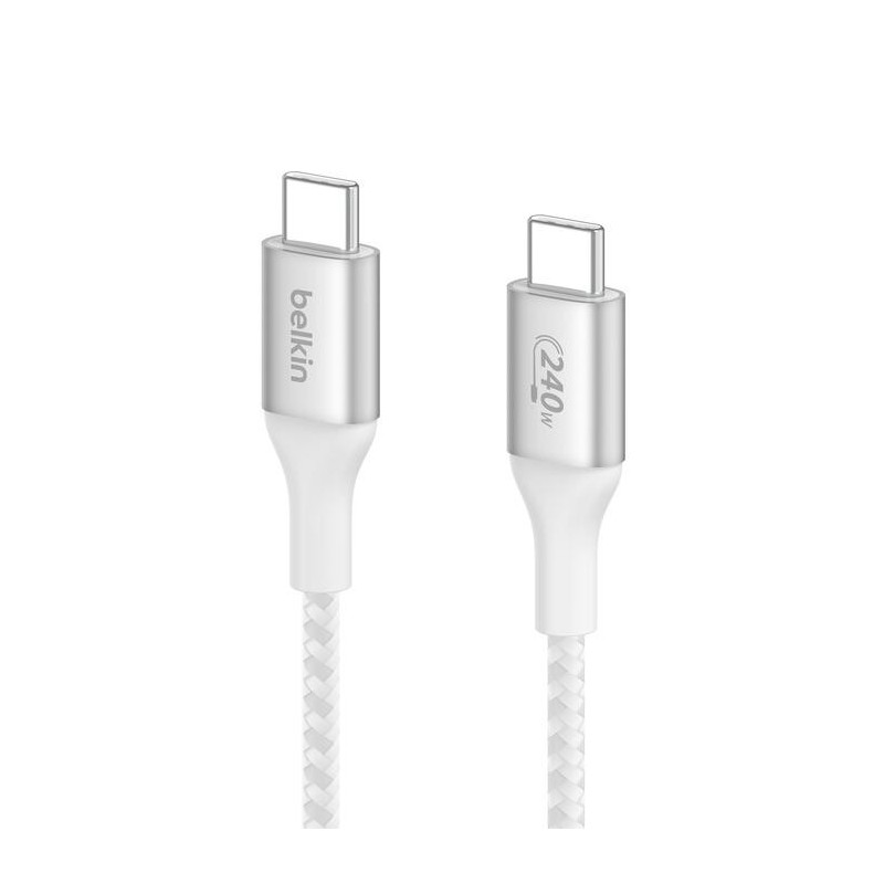 BELKIN BOOST CHARGE 240W USB-C TO USB-C CABLE 1M WHITE