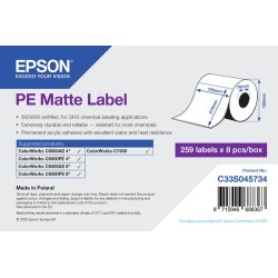 Epson PE Matte Label - Die-Cut Roll 105mm x 210mm 259 labels