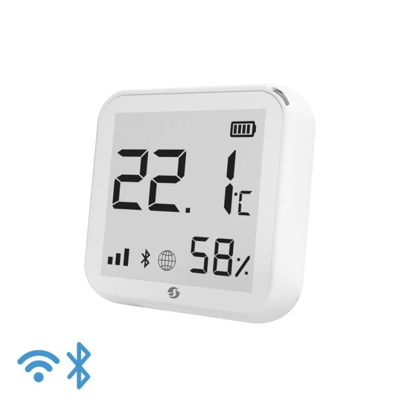 SHELLY Plus H&amp;T Feuchtigkeit&amp;Temp LC WLAN-Sensor mit Display