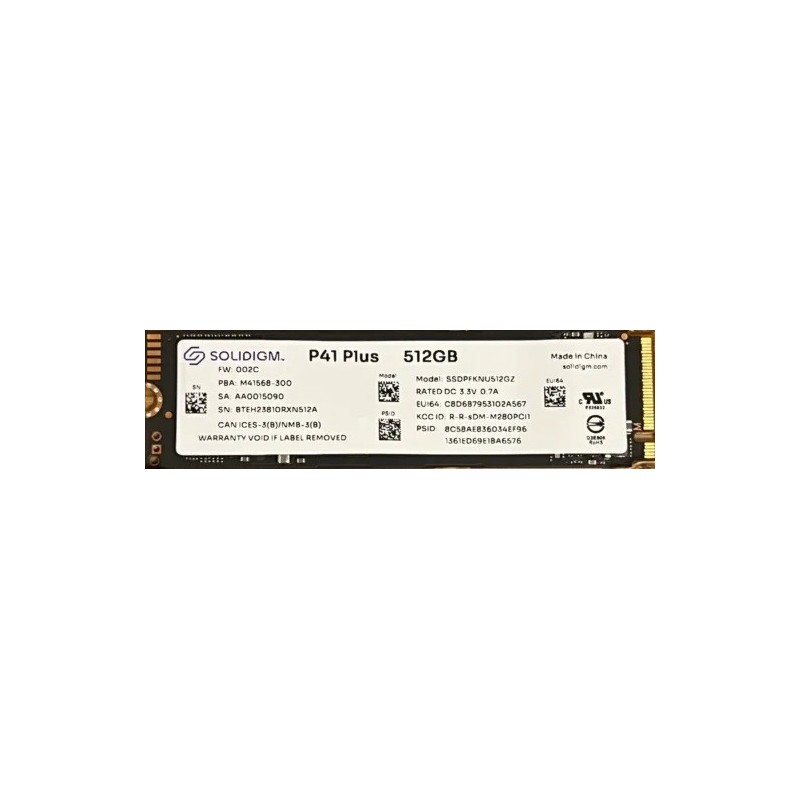 512GB Solidigm P41 Plus Series M2 PCIe 40 SSD OEM