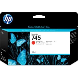 HP Cartuccia Inchiostro Rosso Cromatico DesignJet 745, 130 ml