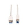 VALUE USB-Kabel wei&Atilde; USB (M) zu USB Typ B (M) USB 3.0 - 3 m