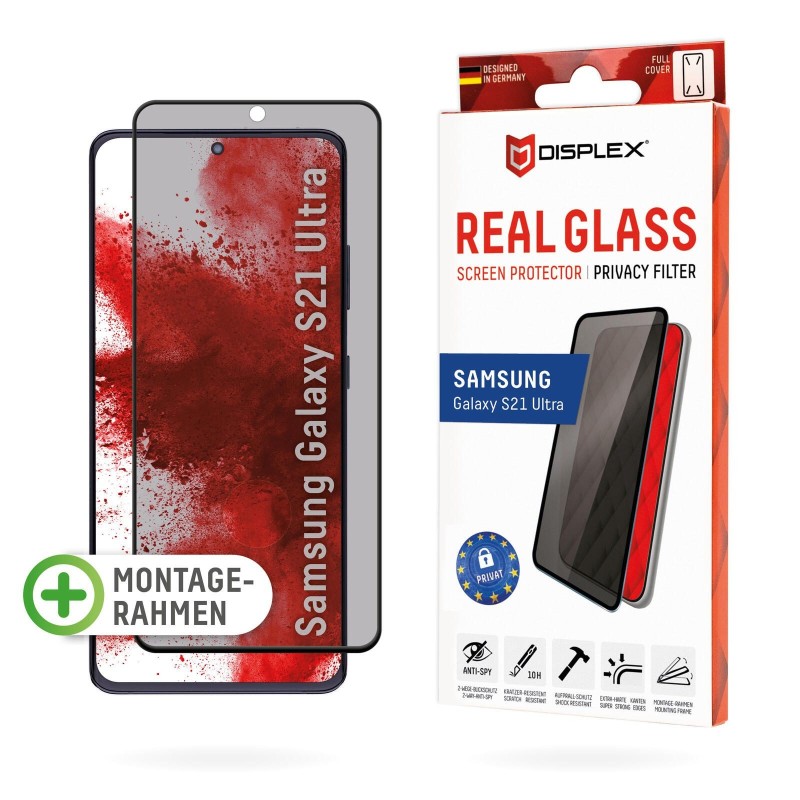 DISPLEX Privacy Glass Displayschutz f&Atilde;&frac14;r Samsung Galaxy S21 Ultra