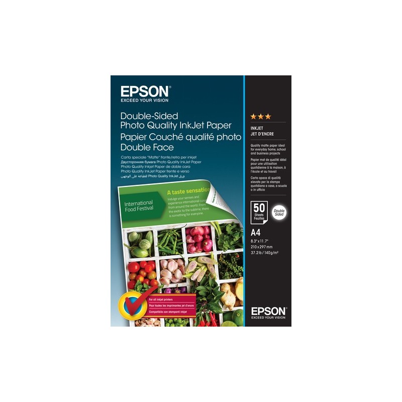 Epson Double-Sided Photo Quality Inkjet Paper - A4 - 50 Sheets