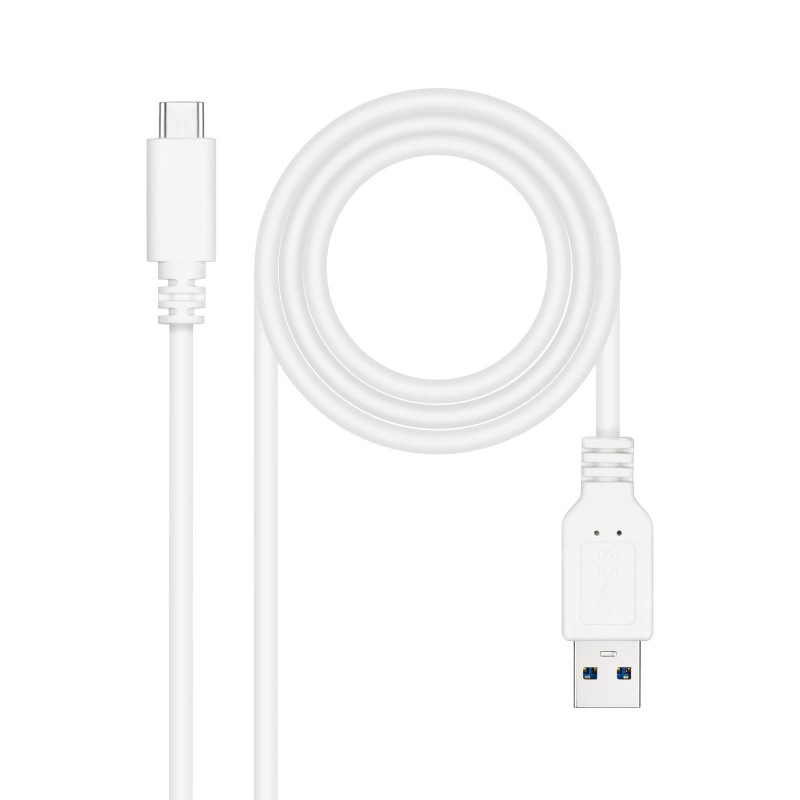 Nanocable Cable USB 3.1 Gen2 10Gbps 3A USB-C/M-A/M - 1.5m - Color Bla