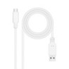 Nanocable Cable USB 3.1 Gen2 10Gbps 3A USB-C/M-A/M - Color Blanco