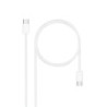 Nanocable Cable USB-C 2.0 60W 3A - USB-C/M-USB-C/M - 1m - Color Blanco