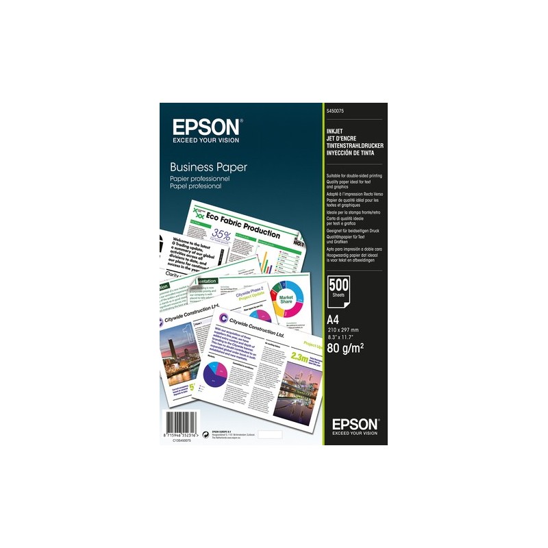 CARTA BRIGHT WHITE A4 80G/M2 EPSON