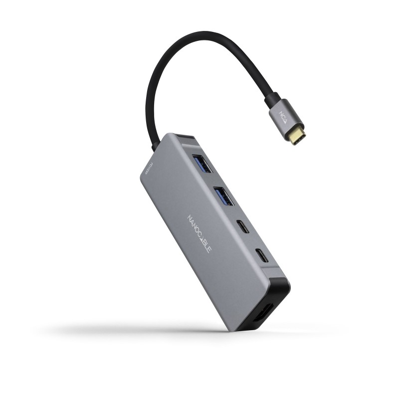 Nanocable HUB USB-C 6 en 1 - Conversor USB-C 3.2 GEN1 5G a 2 x USB-A 